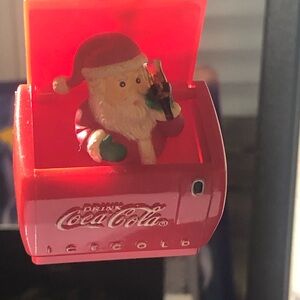 1994 Vintage Red Coca-Cola Santa Clause pop up Cold Cooler  Christmas Ornament
